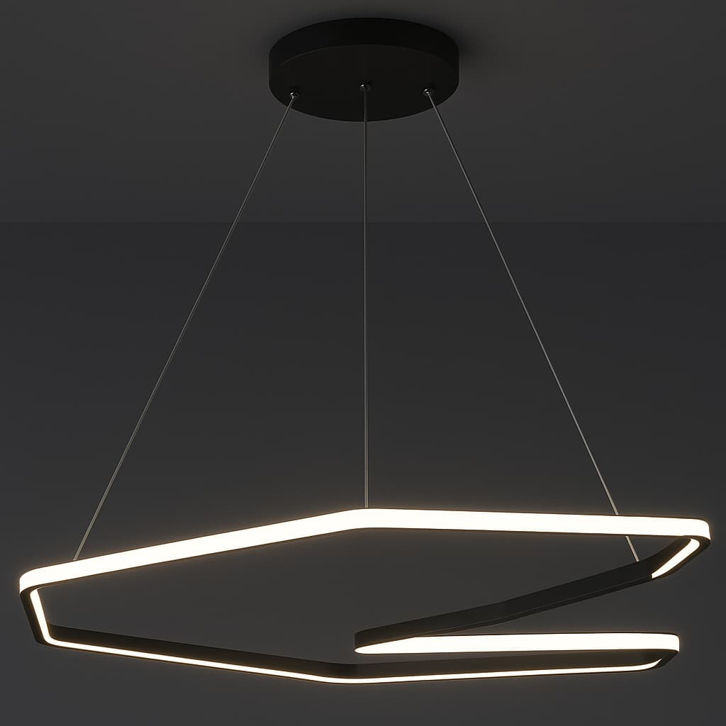 لوستر و آویز شش گوش دوبل ریموت دار هوشمند