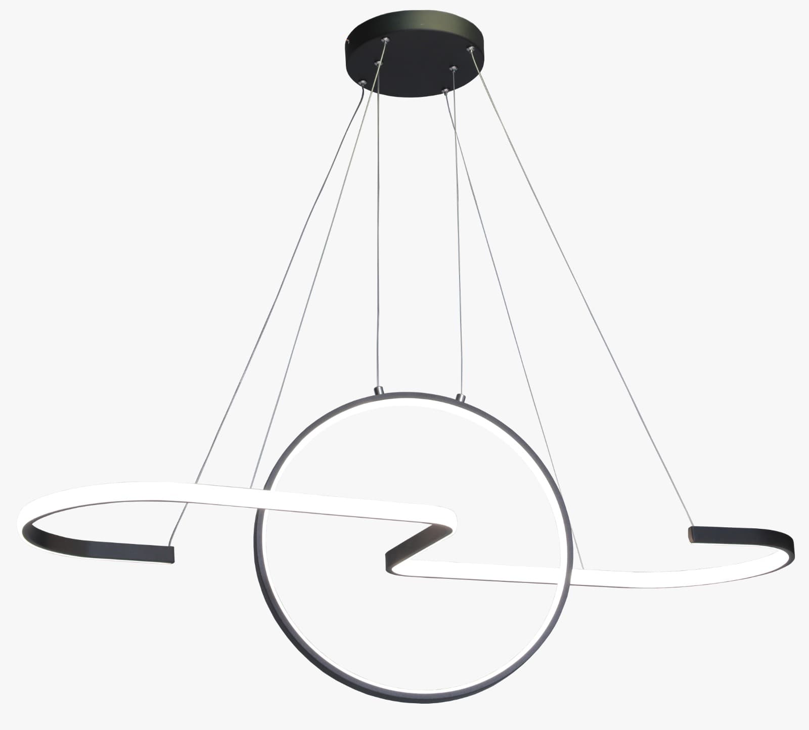 لوستر آویز طرح S دارای ریموت هوشمند